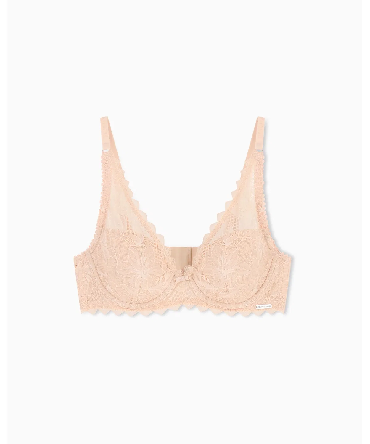 Бюстгальтер-треугольник Emporio Armani ASV Eternal Lace с чашками, розовый