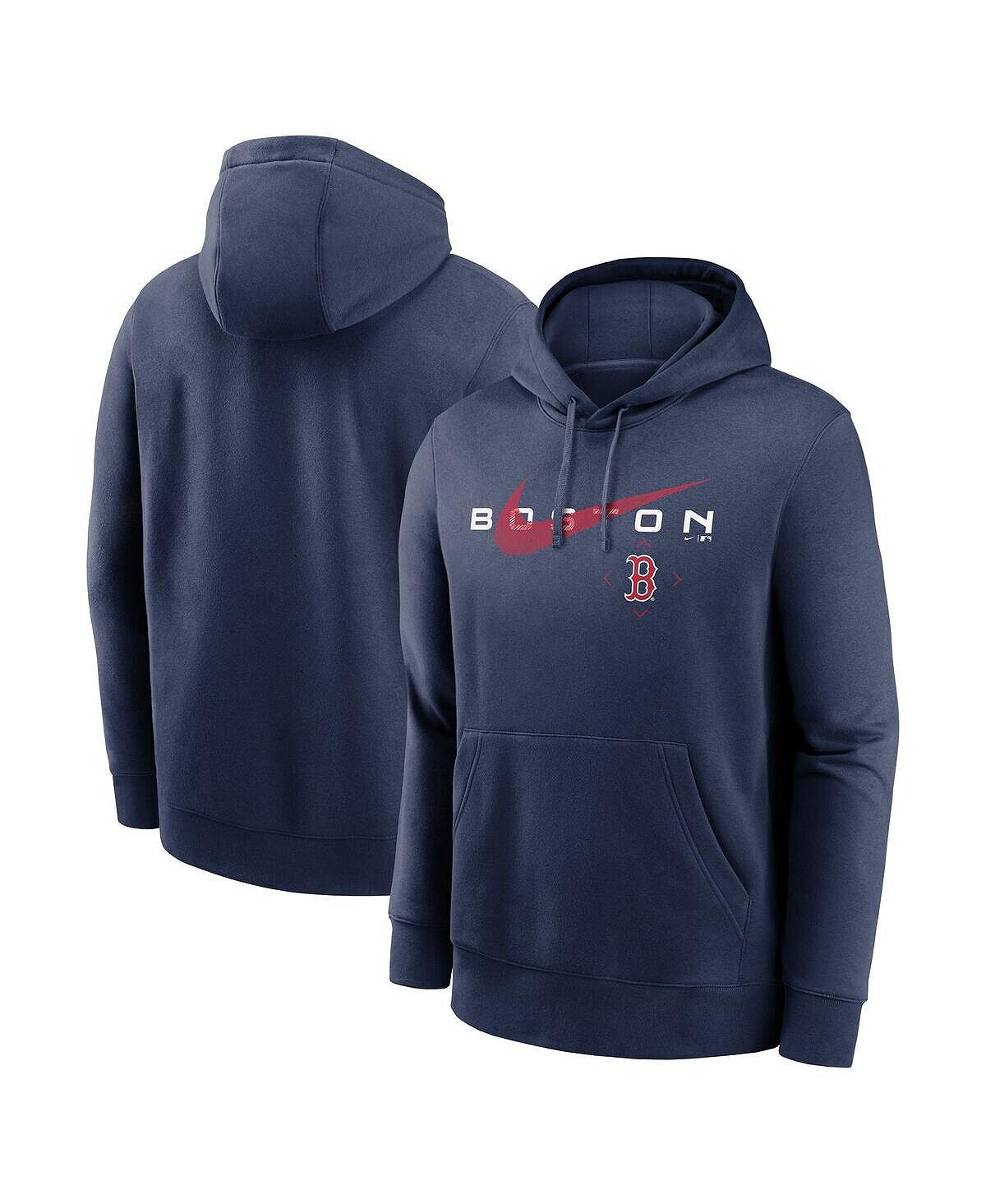 

Мужской темно-синий пуловер с капюшоном Boston Red Sox Big and Tall Over Arch Nike