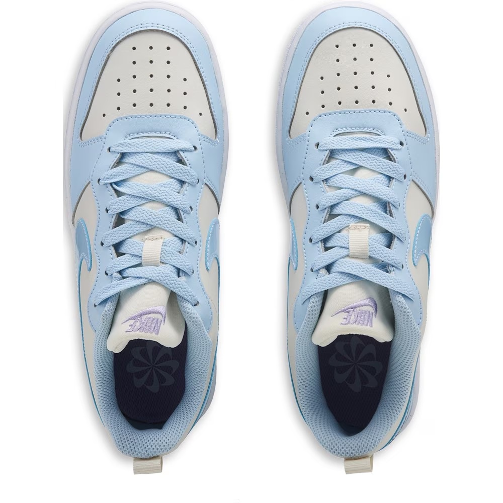 Детские кроссовки низкие Court Borough Recraft Low Top Sneaker Big Kid Nike, blue/irridescent — фото 4