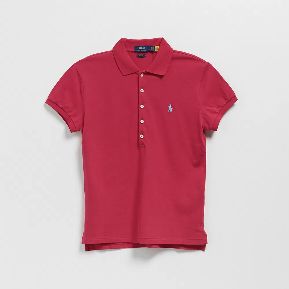 Женская розовая футболка-поло слим-фит от Polo Ralph Lauren