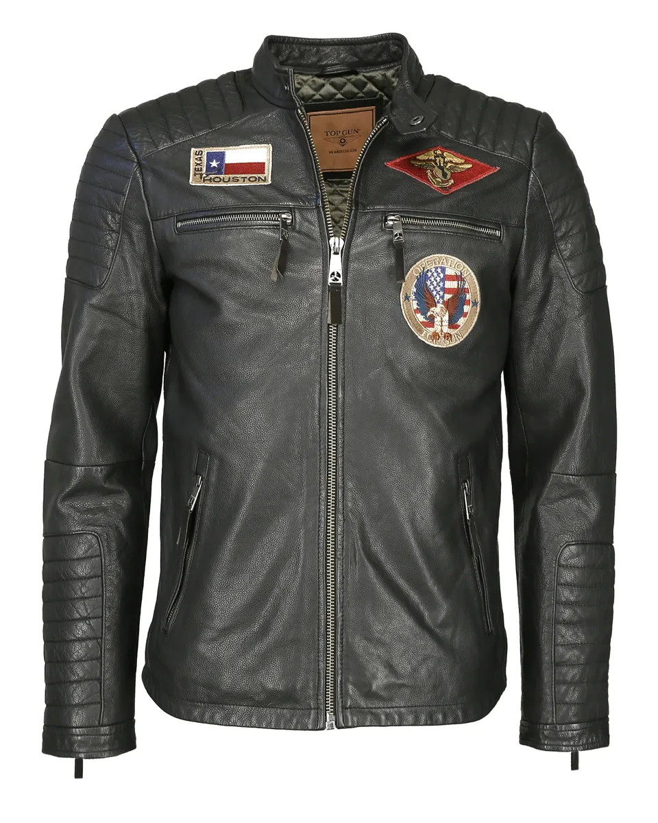 

Кожаная куртка TOP GUN "TG20192023", черный