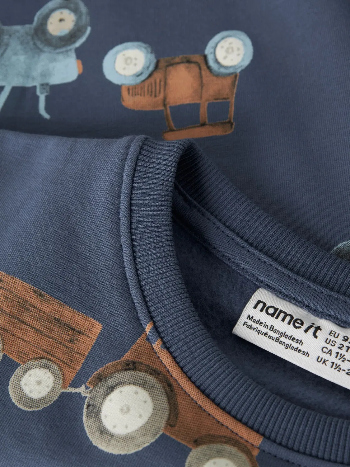 Свитшот с принтом, Name it, vintage indigo — фото 4