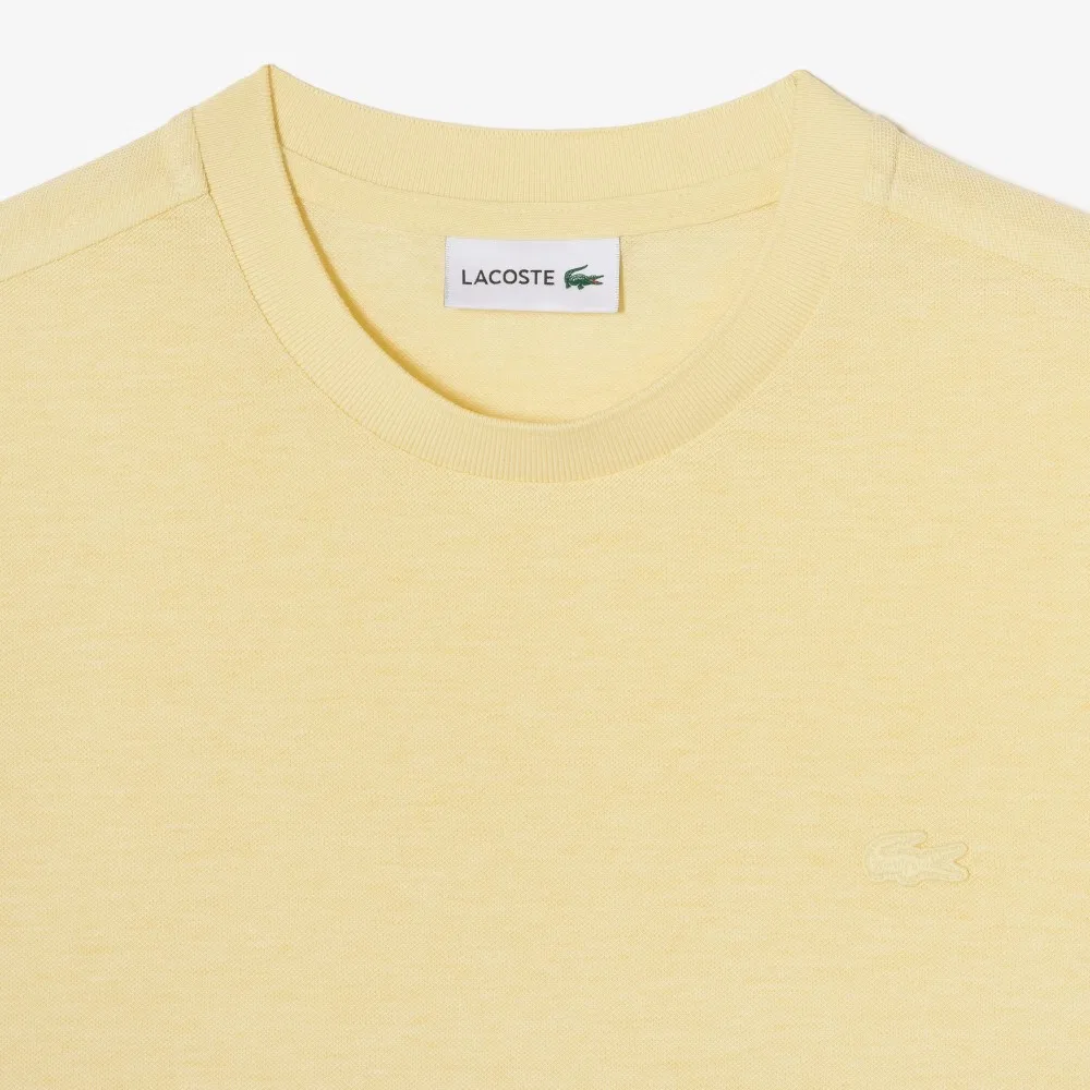 Футболка-поло Lacoste мужская с коротким рукавом из пике "икра", светло-жёлтый — фото 2