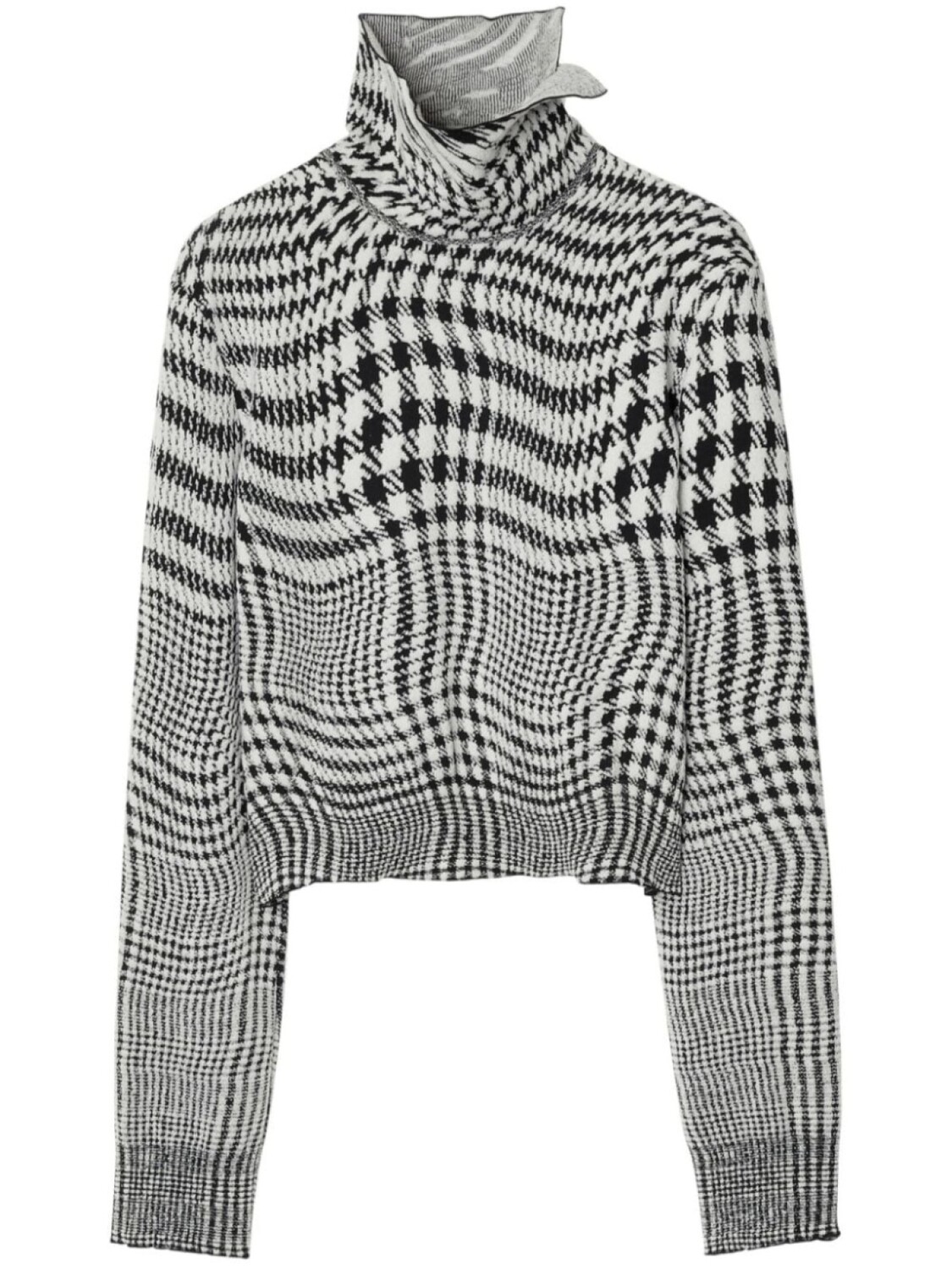 

Burberry жаккардовый джемпер в ломаную клетку, черный