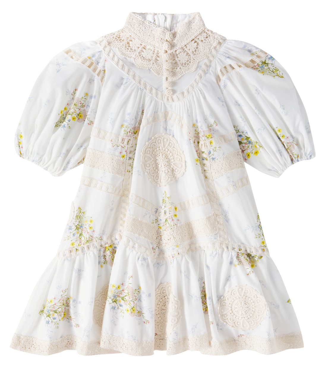 

Платье-салфетка из хлопковой вуали с цветочным принтом Petite Amalie , Spring Meadow Print