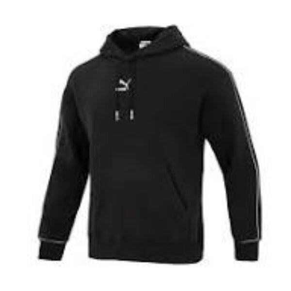 

Толстовка logo printed hoodie 'black white' Puma, черный