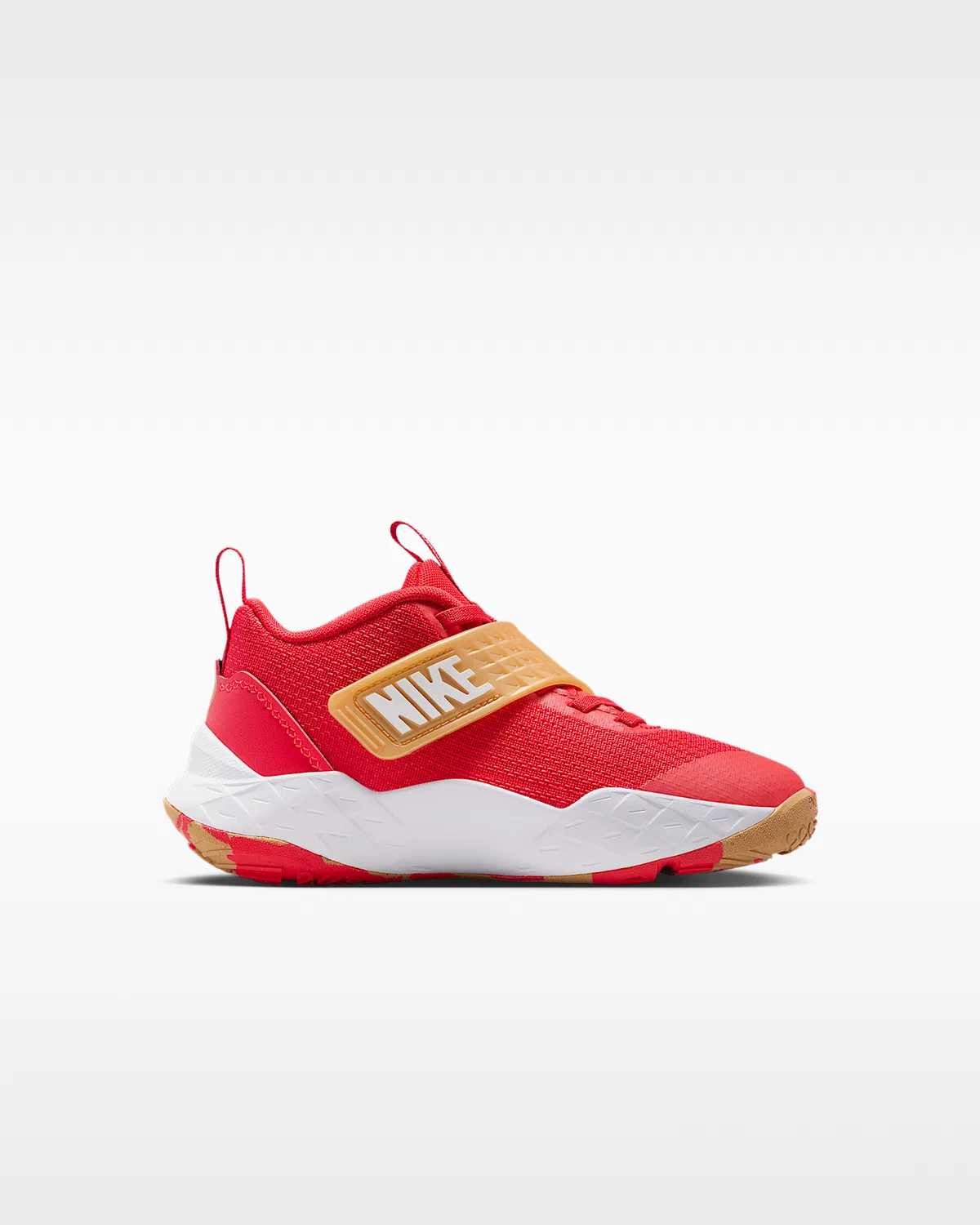 Детские кроссовки Nike Team Hustle D 12, University Red/Metallic Gold/Bright Crimson/White — фото 3