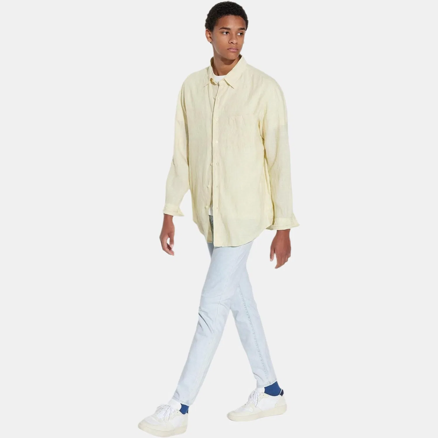 Джинсы прямого кроя UNIQLO Sky Blue — фото 3