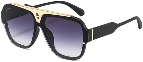 

Модные винтажные солнцезащитные очки в крупной квадратной оправе для женщин и мужчин, дорожные солнцезащитные очки, женские солнцезащитные очки UV400 MTZJH, Black Gray