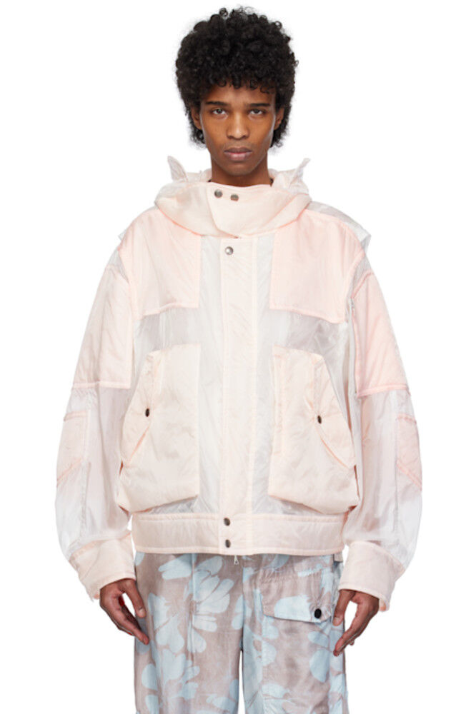 

Розовый атласный жакет Dries Van Noten
