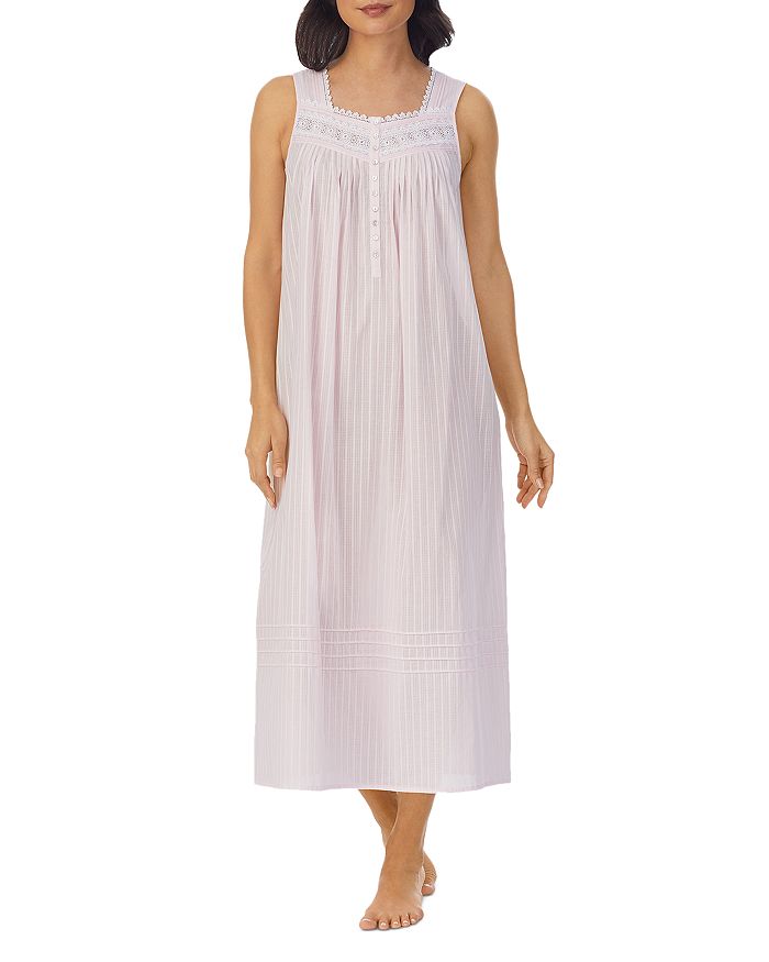 

Ночная рубашка Dobby Stripe из хлопка для балета Eileen West, розовый