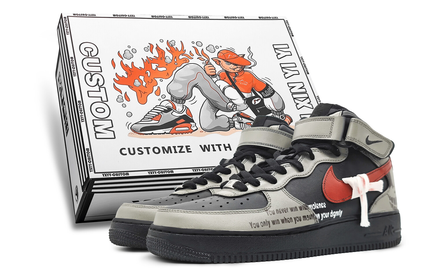 

Кроссовки Nike Air Force 1, черный/серый