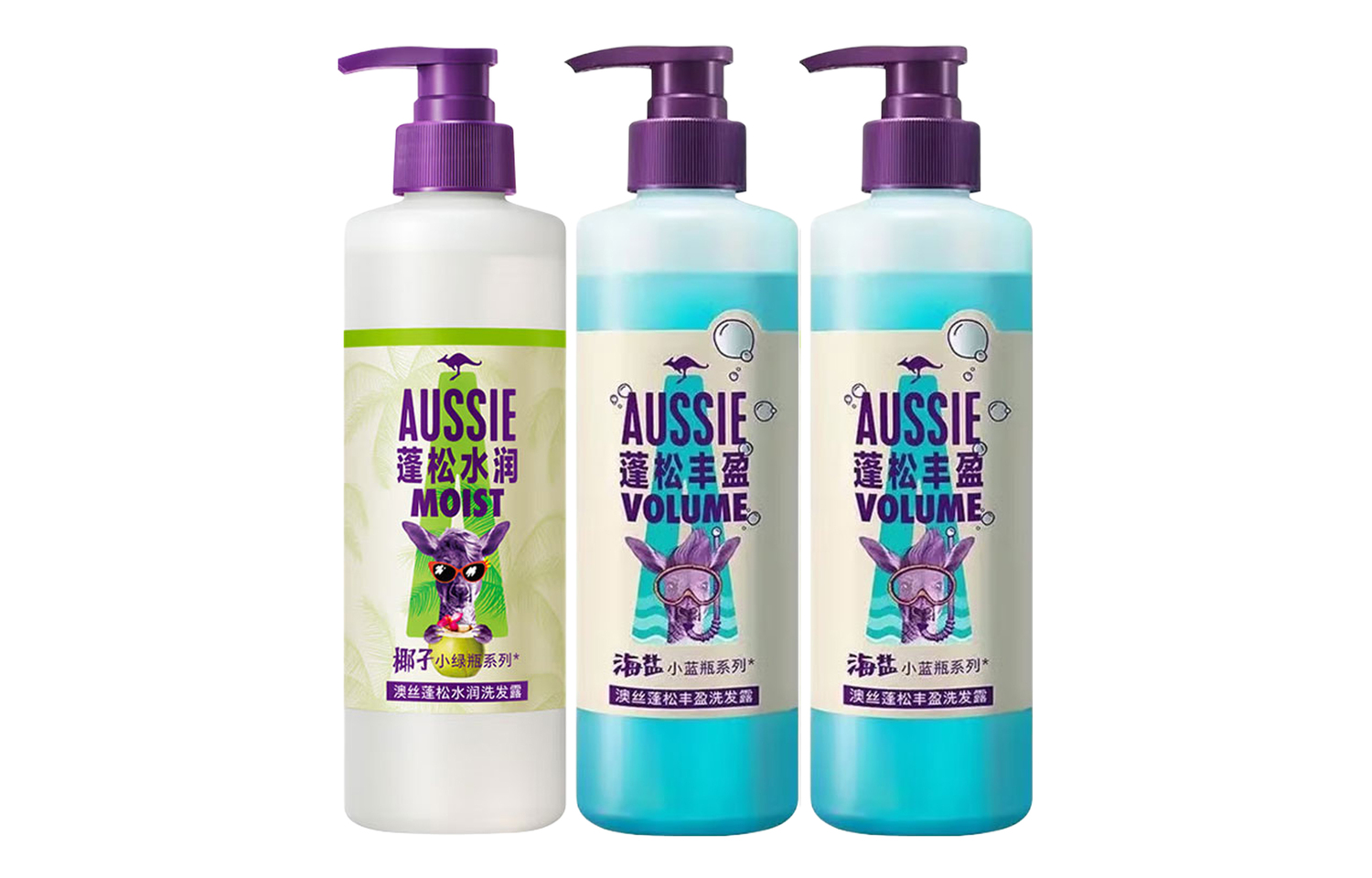 

Кокосовый шампунь с морской солью для пушистости Combination глубокое очищение увлажнение объем и пушистость 530мл*3 AUSSIE