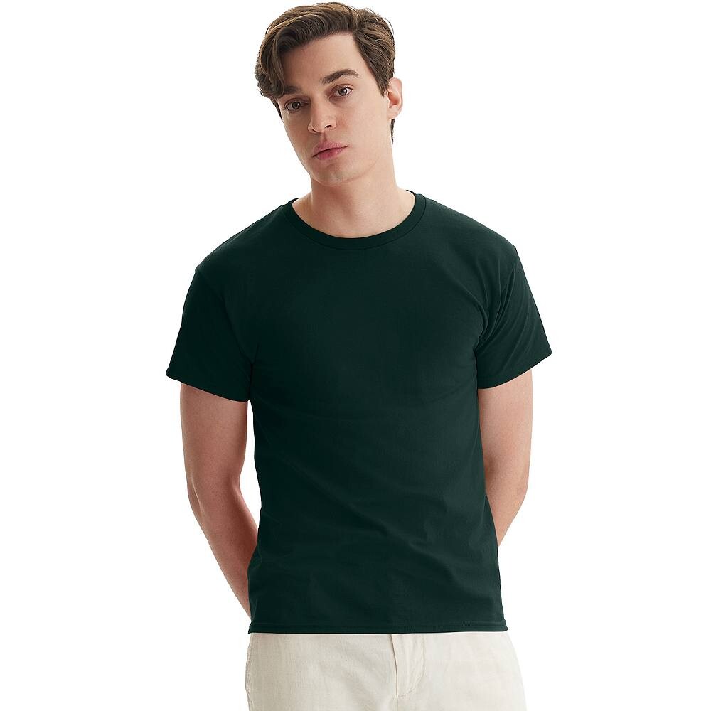 

Мужская хлопковая футболка Hanes Essentials (4 шт.), цвет Deep Forest
