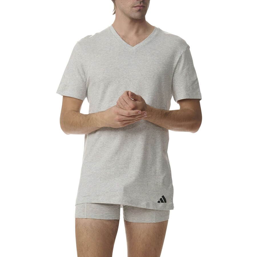 Рубашка ADIDAS SPORTSWEAR, цвет mottled grey/Black/White — фото 2