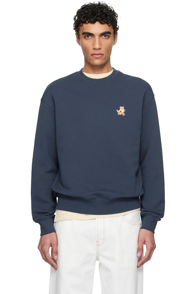 

Скоростной свитшот с лисой Comfort Maison Kitsuné, синий