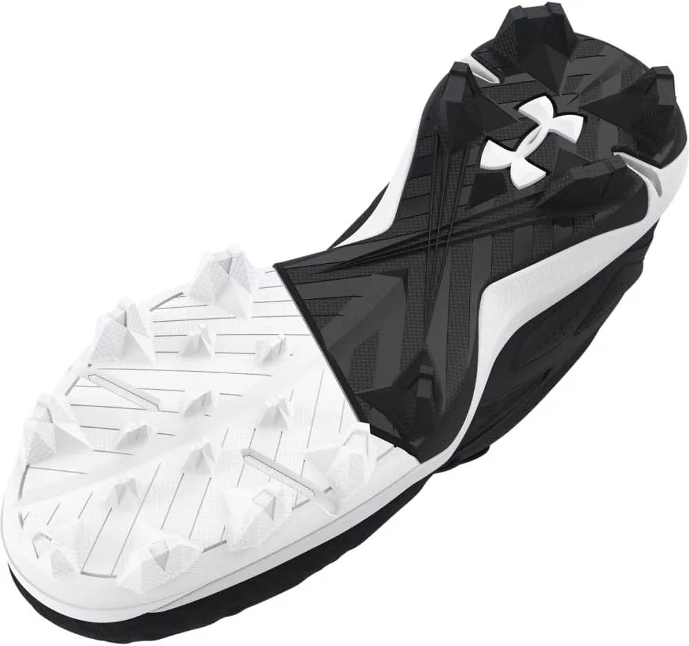 Бейсбольные кроссовки Under Armour для мальчиков Leadoff Low Rm Jr 3.0, черно-белый — фото 4