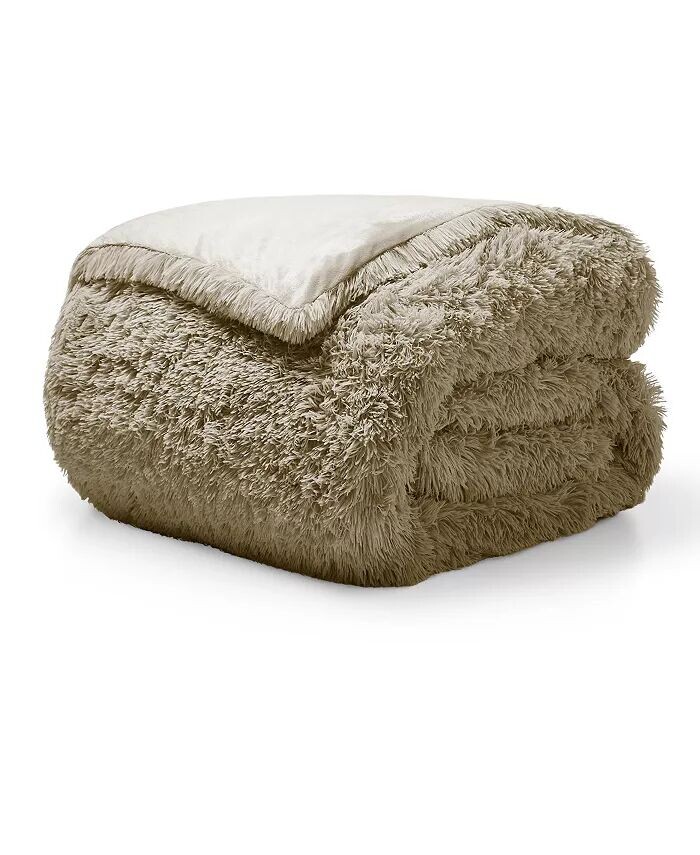 

Пододеяльник из лохматого искусственного меха Bare Home, бежевый