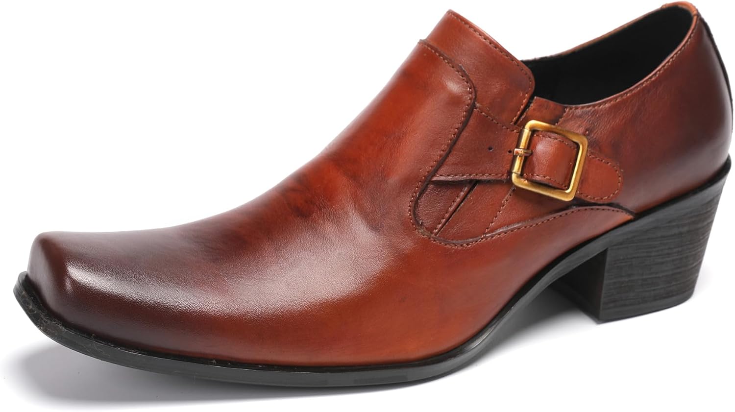 

Мужские лоферы Santimon из натуральной кожи с пряжкой, повседневные стильные туфли, красный