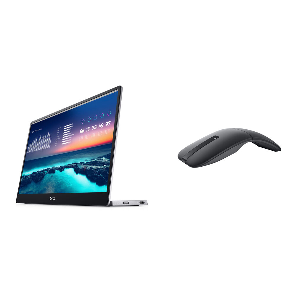 

Комплект из портативного монитора Dell 14" и Bluetooth-мыши для путешествий