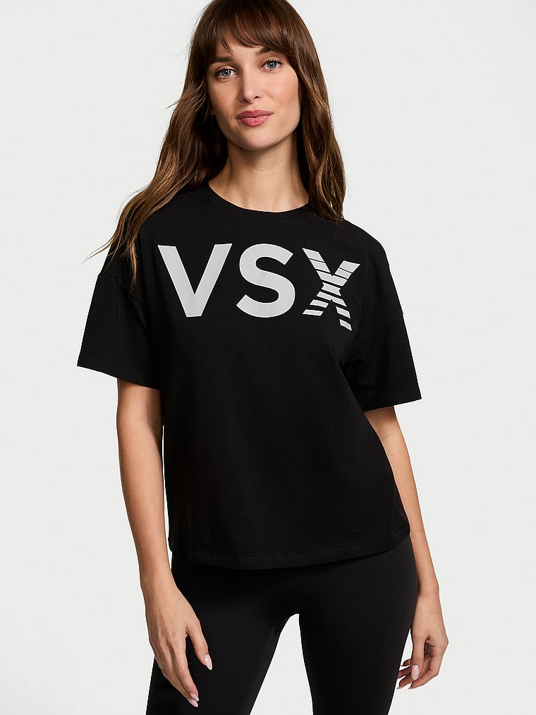 

Футболка из хлопка с логотипом Vsx, черный