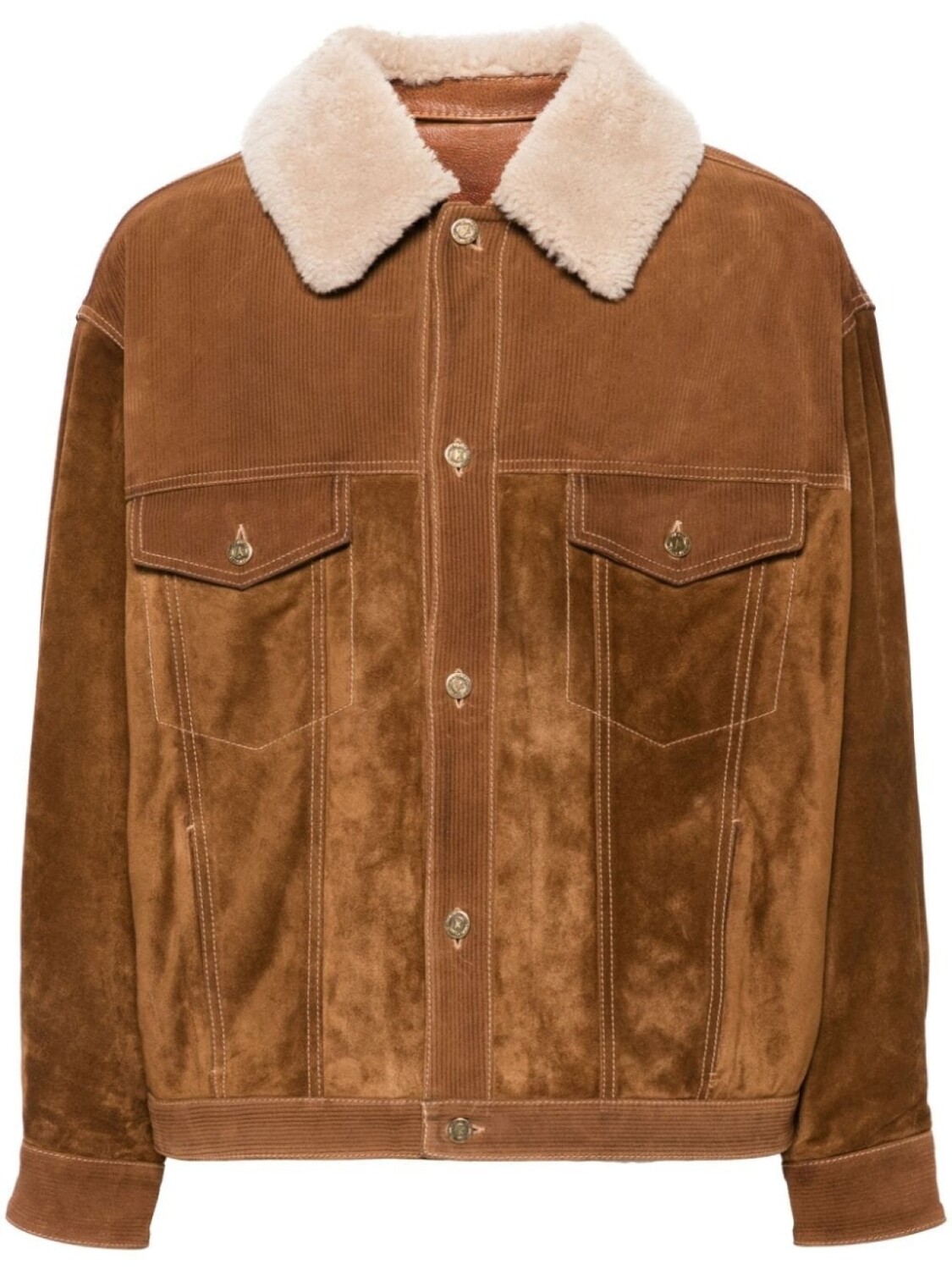 

Golden Goose кожаная куртка, коричневый
