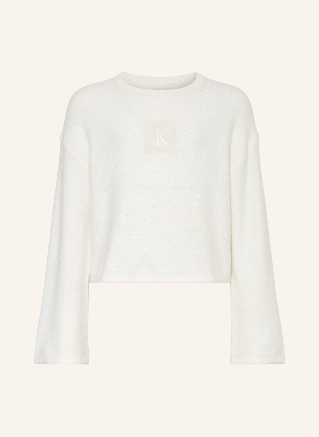 

Свитер с пайетками Calvin Klein, бежевый