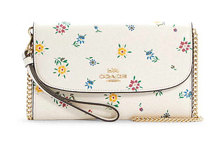

COACH Кожаная сумка Джемма через плечо кроссбоди маленькая женская белая