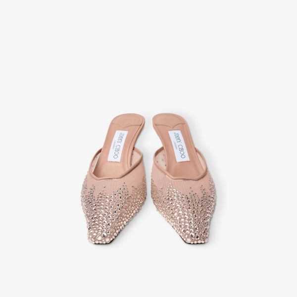 Мюли Jimmy Choo на каблуке с кристаллами и сетчатой отделкой, мультиколор — фото 2