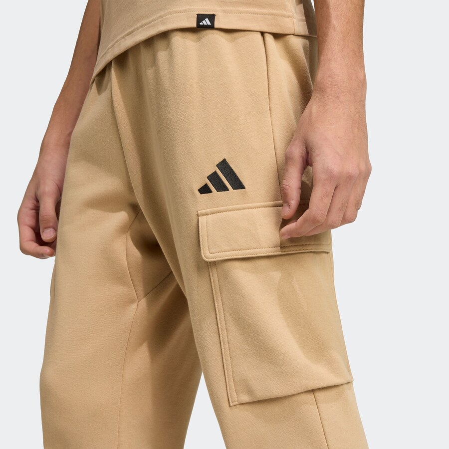 Зауженные спортивные брюки ADIDAS SPORTSWEAR, светло-бежевый — фото 4