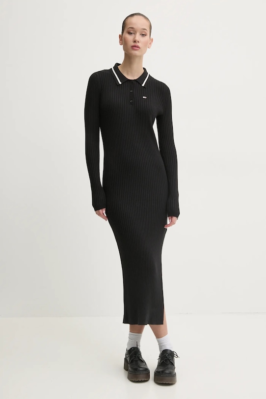 

Платье с добавлением шерсти Tommy Jeans, черный