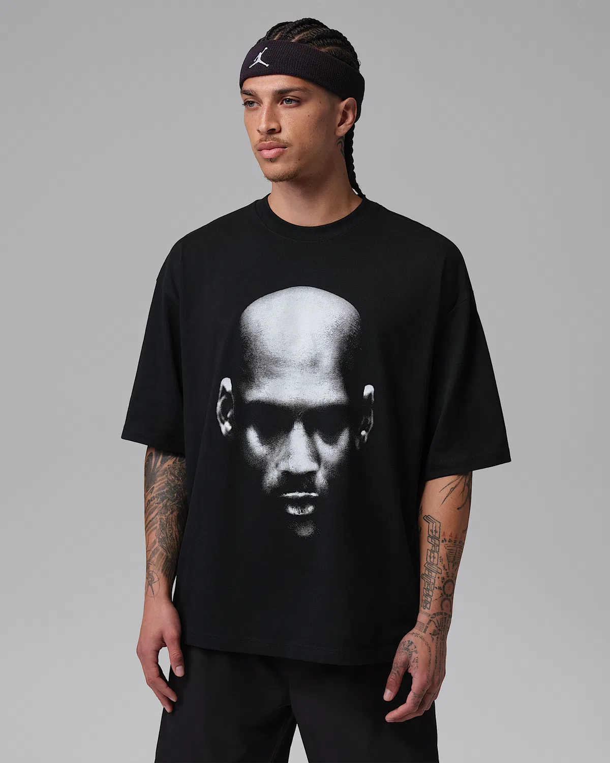 Мужская футболка с принтом Jordan Dri-FIT Sport, Black/White