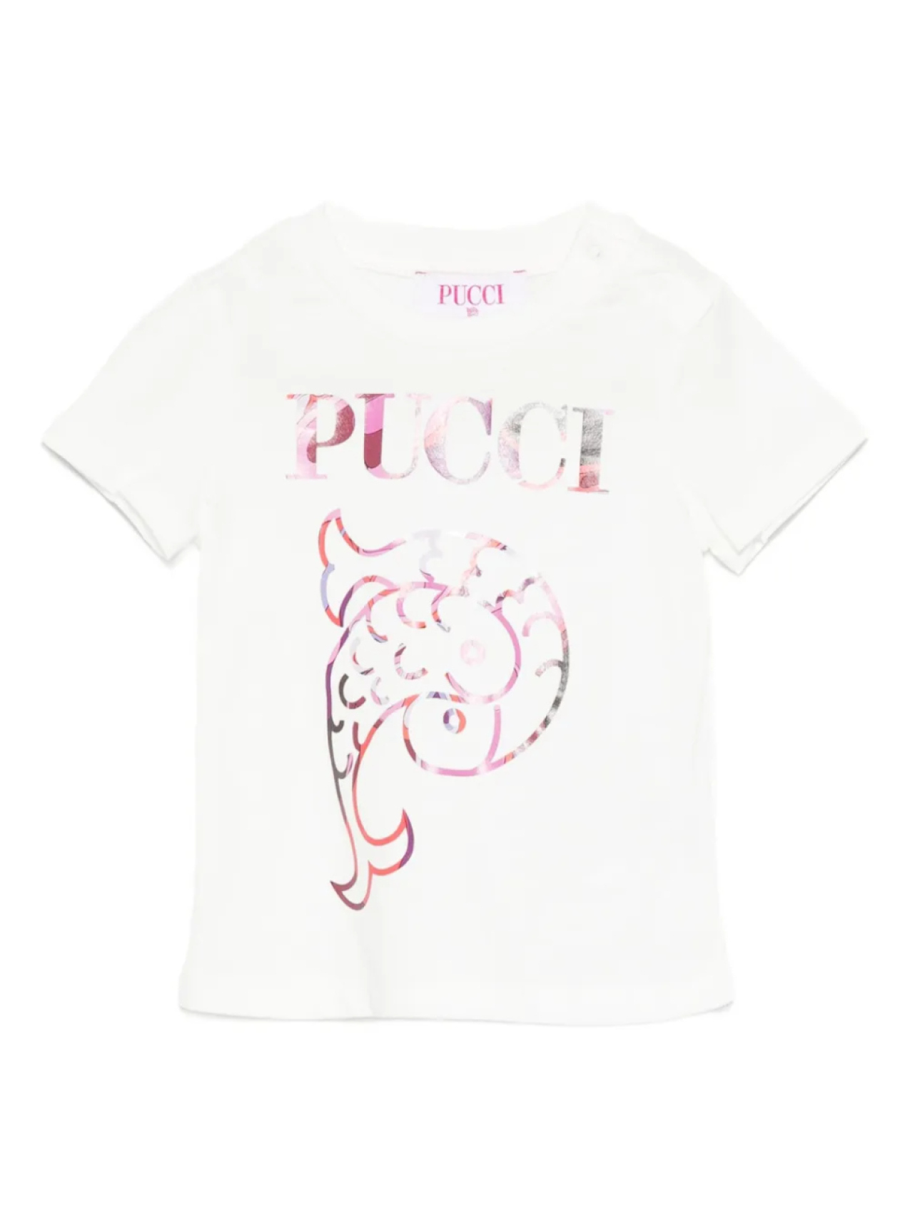 

Футболка из хлопка с логотипом PUCCI Junior, белый