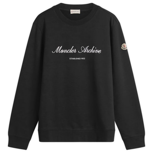 

Архивная толстовка с вышитым логотипом Moncler, черный