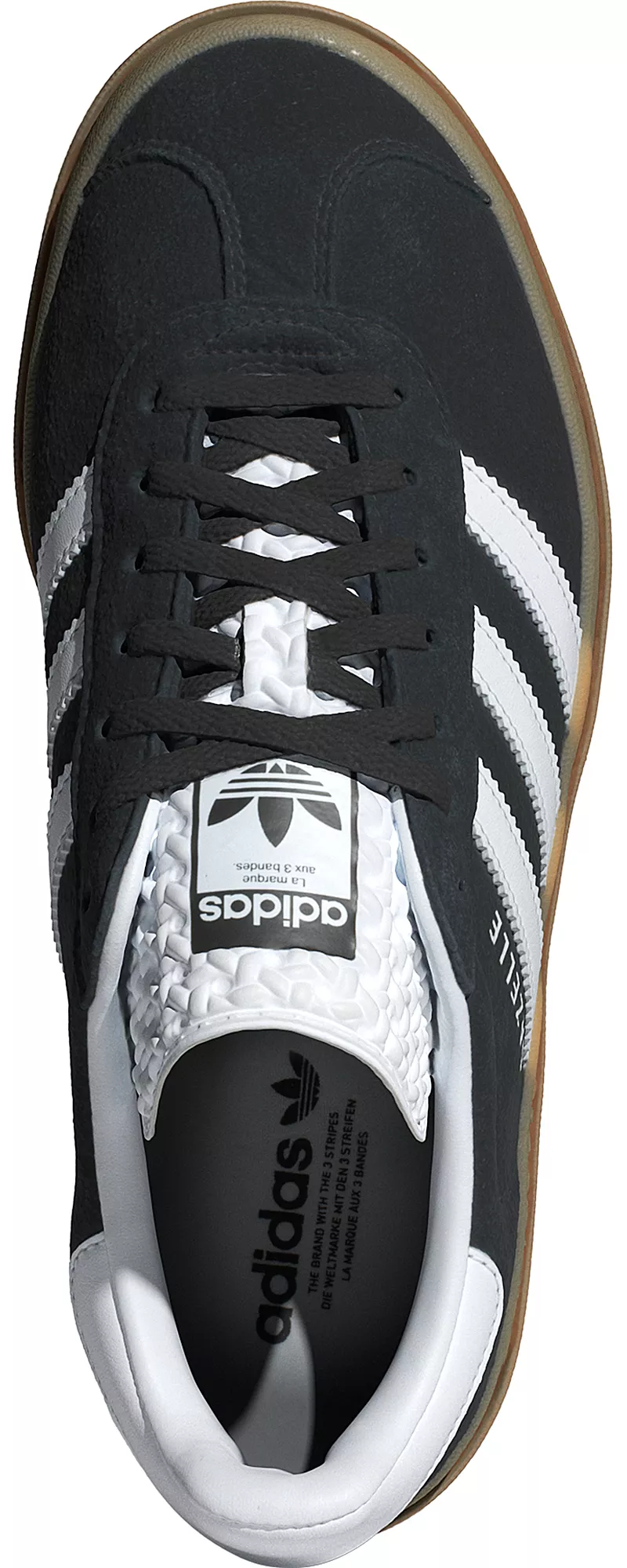 Женские кроссовки Adidas Originals Gazelle Bold, цвет Black/White/Gum — фото 2
