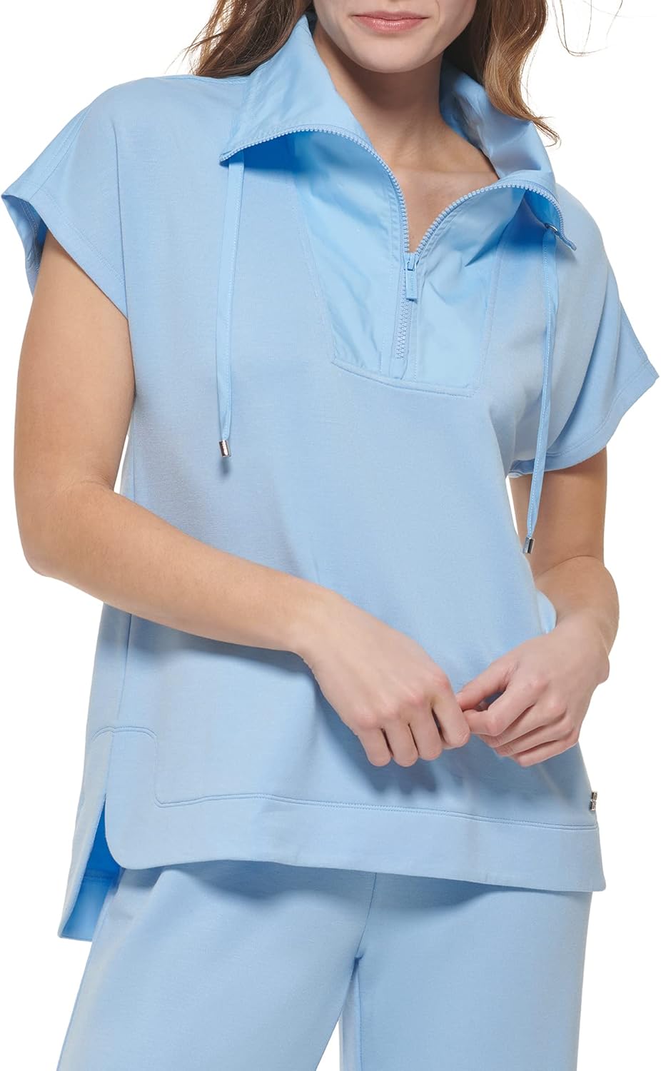 

Calvin Klein Women's Quarter Zip-Up Baby French Terry, Iceburg