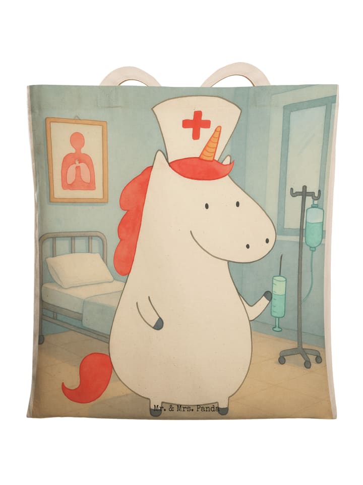 

Mr. & Mrs. Panda Сумка на завязках с изображением медсестры-единорога белого цвета