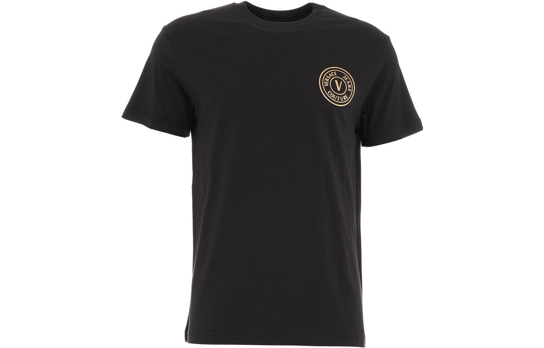 

Футболка с принтом логотипа VERSACE JEANS COUTURE, черный