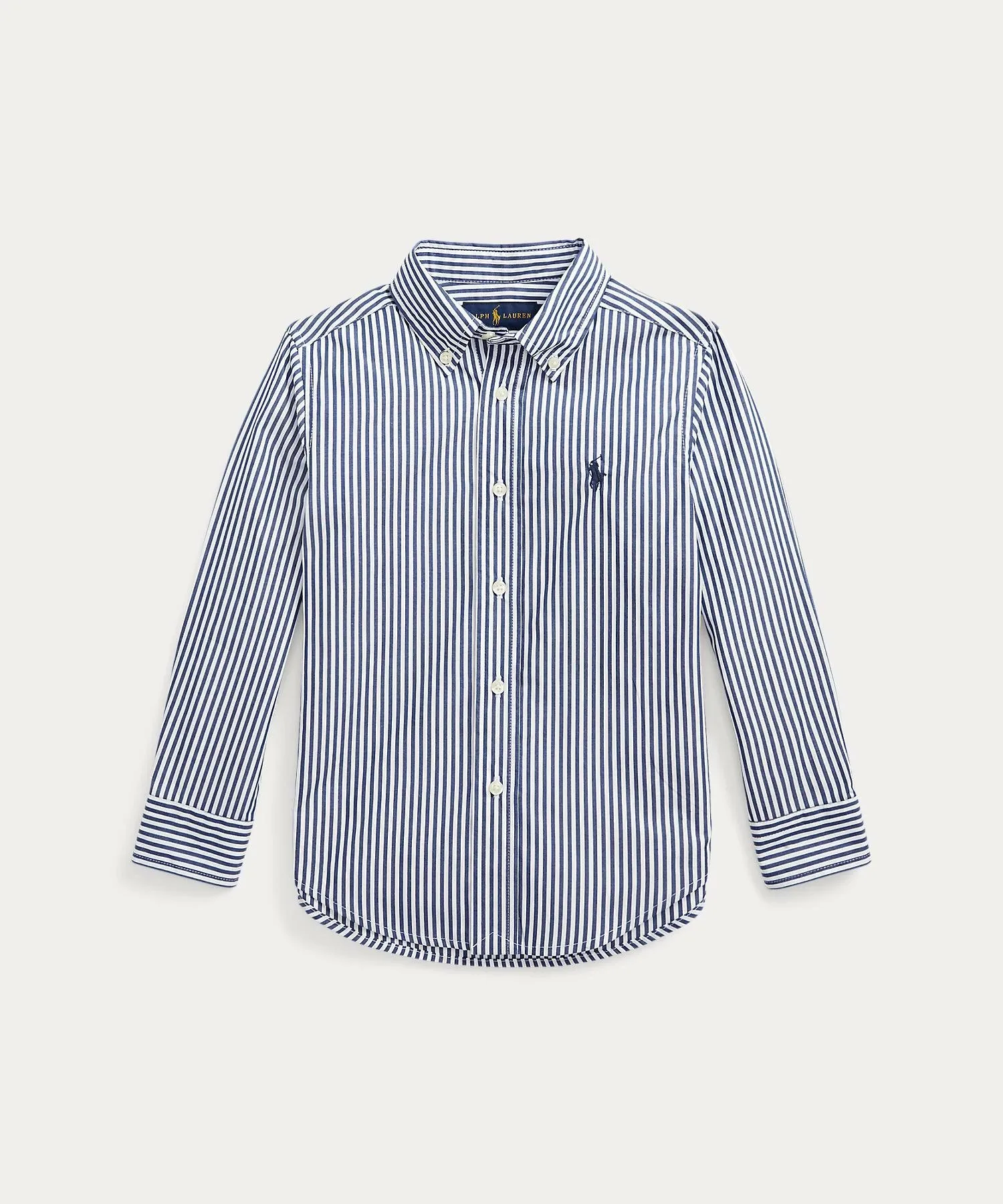 Полосатая рубашка из хлопкового поплина (для мальчиков 2-7 лет) Polo Ralph Lauren, 410 Navy