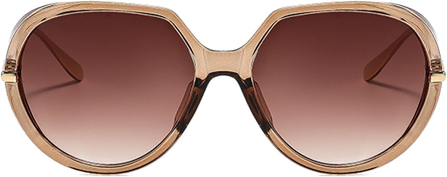 

bullabulling Большие солнцезащитные очки-пилот для женщин, модные солнцезащитные очки в крупной оправе, маска-маска, модные овальные очки в металлической оправе, Champagne