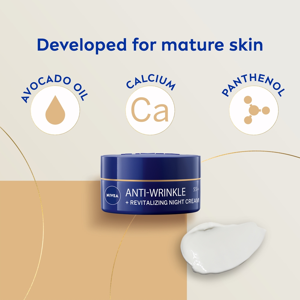 Крем для лица SPF NIVEA Восстанавливающий антивозрастной ночной против морщин, + — фото 3