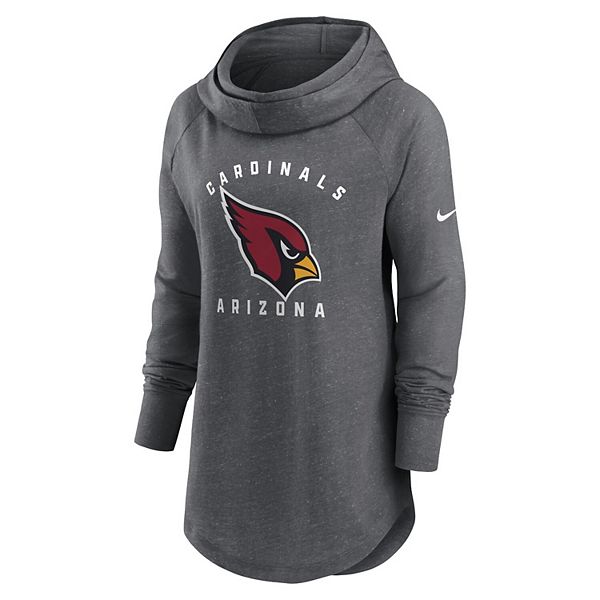 Женский свитшот с капюшоном Arizona Cardinals в цвете heather charcoal Nike — фото 3