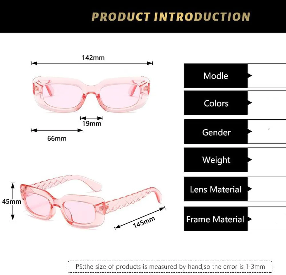 

Женские солнцезащитные очки прямоугольной формы, пластиковая оправа, оранжевый градиент, модные женские очки с защитой от УФ-излучения UV400 TKKTLLT, Yellow