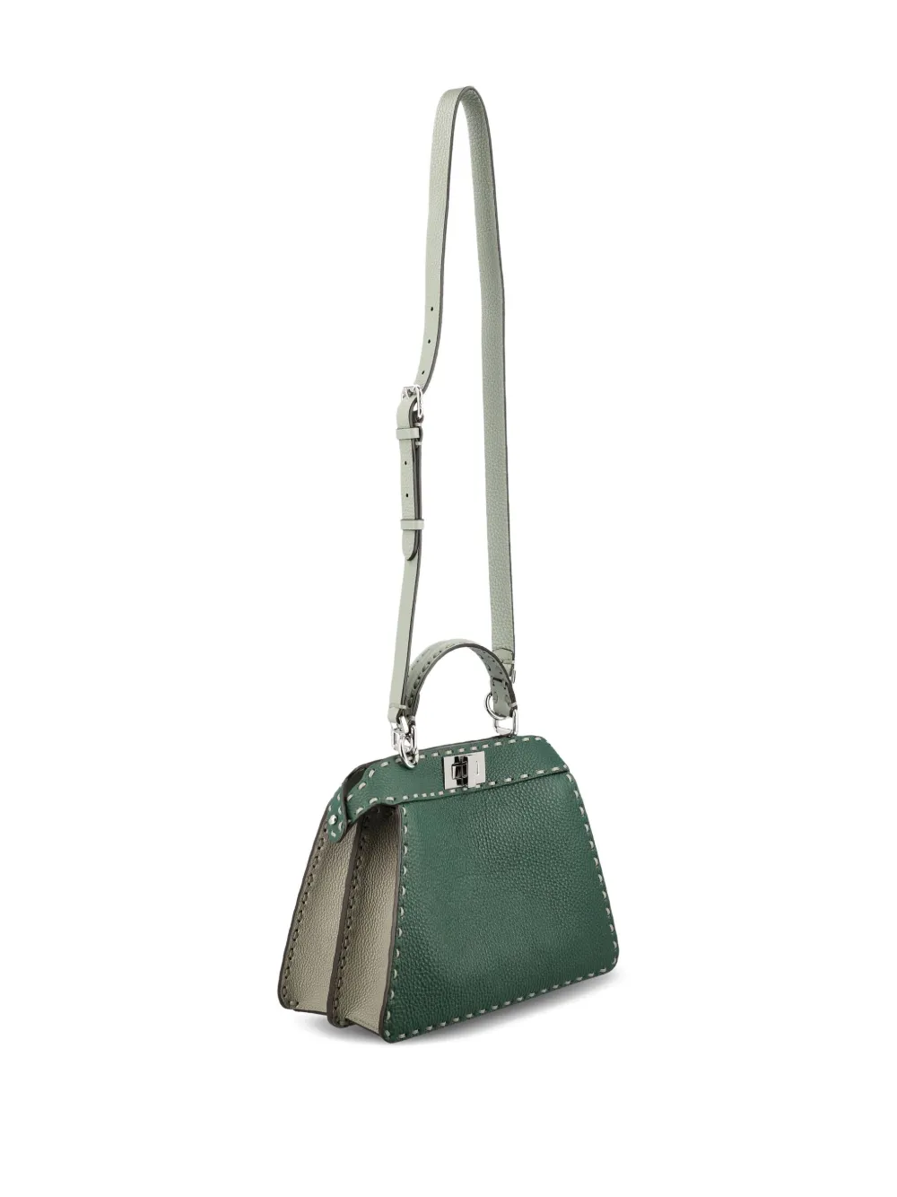 Маленькая сумка-тоут Peekaboo ISeeU FENDI, зеленый — фото 2