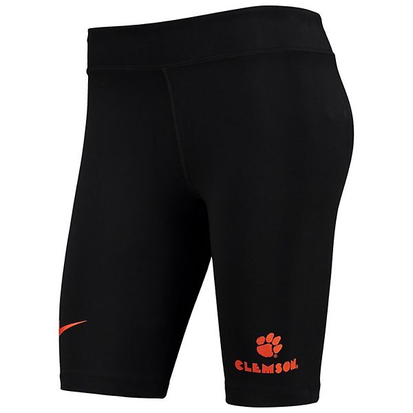 Женские черные шорты для велоспорта Clemson Tigers Essential Tri-Blend Nike — фото 3