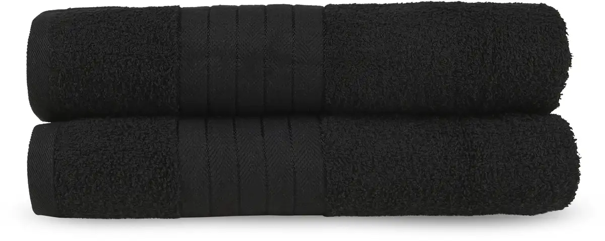 

Банное полотенце доброе утро "Uni Towels", (2 шт.), с тканым краем Good morning 70х140 см (2 шт.), черный