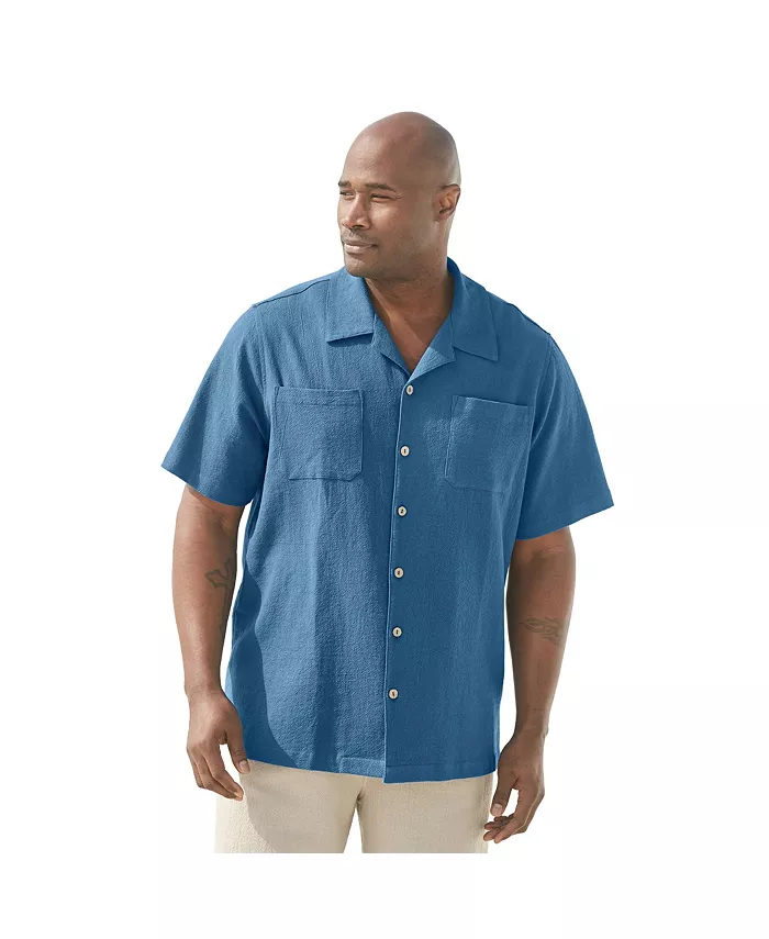 

Мужская рубашка из марли Camp Shirt KingSize, синий