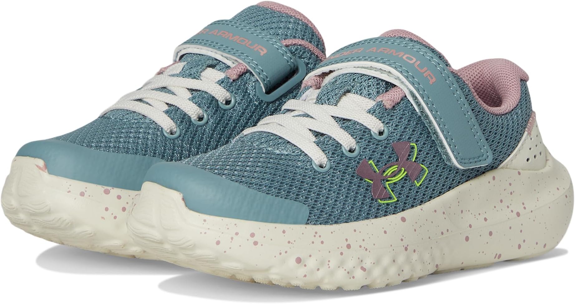 

Кроссовки Under Armour Kids Surge 4 Alternate Closure, цвет Serpentine/Stone/Metallic Tourmaline Pink