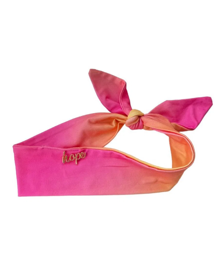 Женская роскошная бамбуковая повязка на голову с узлом Headbands Of Hope, оранжевый/розовый