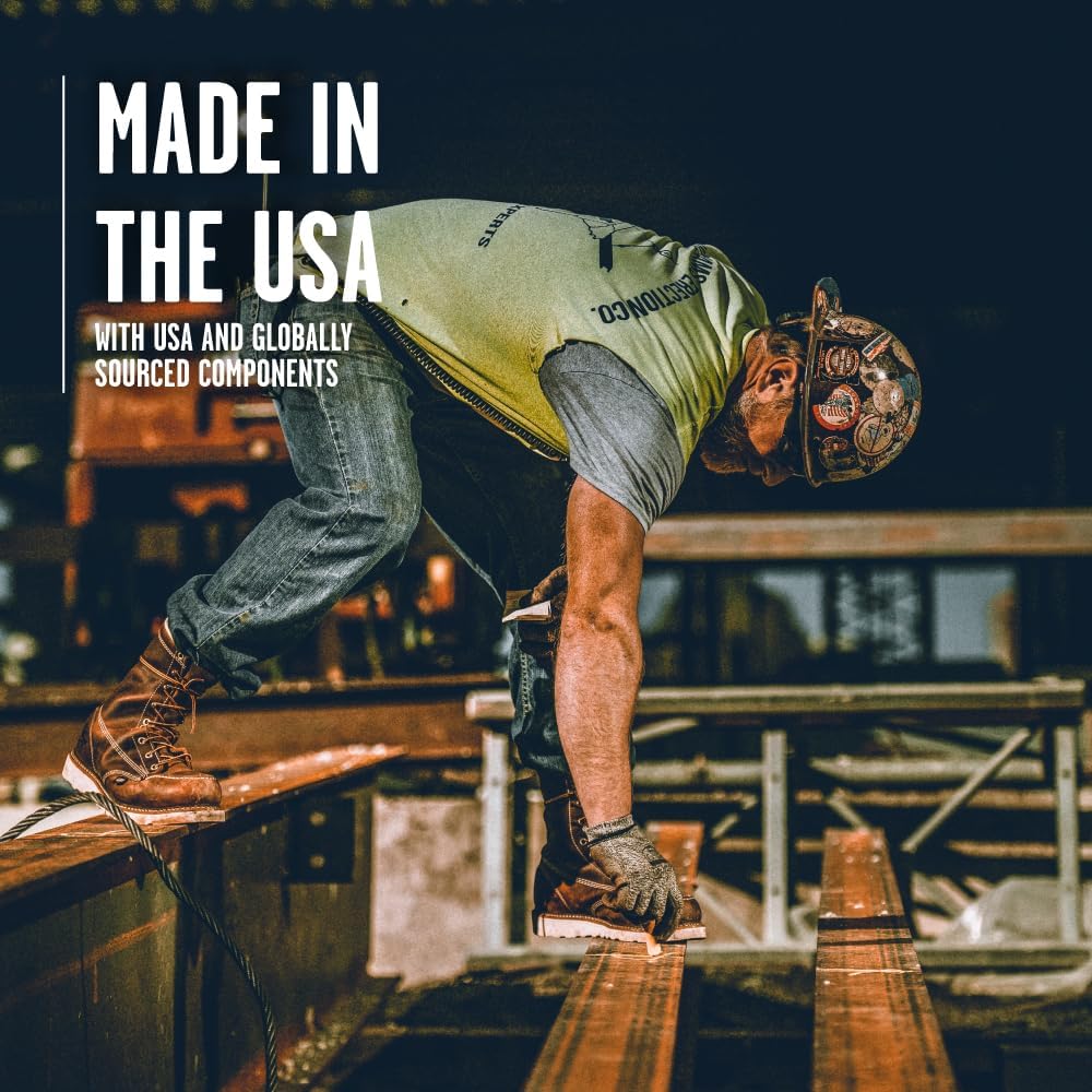 Ботинки Thorogood American Heritage для мужчин с стальным носком, 20 см - из кожи высокого качества с Мок-Тоу, противоскользящей подошвой клиновидной формы и комфортной стелькой; сертифицированы по стандарту EH, Trail Crazyhorse — фото 3